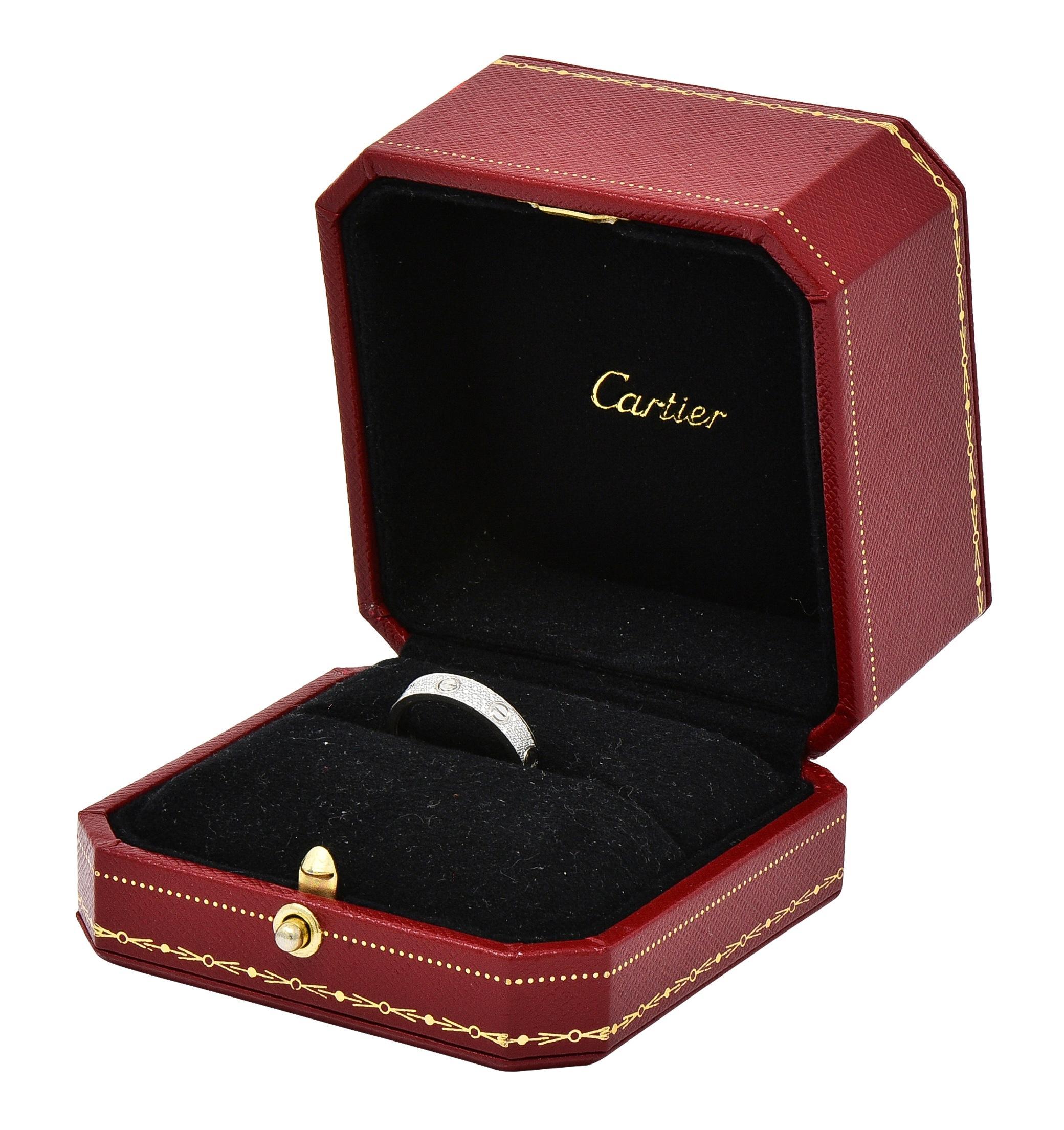 Bague unisexe en or blanc 18 carats à diamant contemporain Cartier High Love Pour femmes en vente