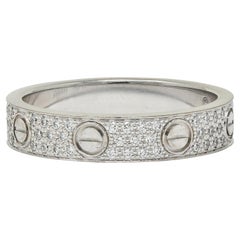 Cartier Contemporary Diamond 18 Karat Weißgold High Love Unisex Band Ring