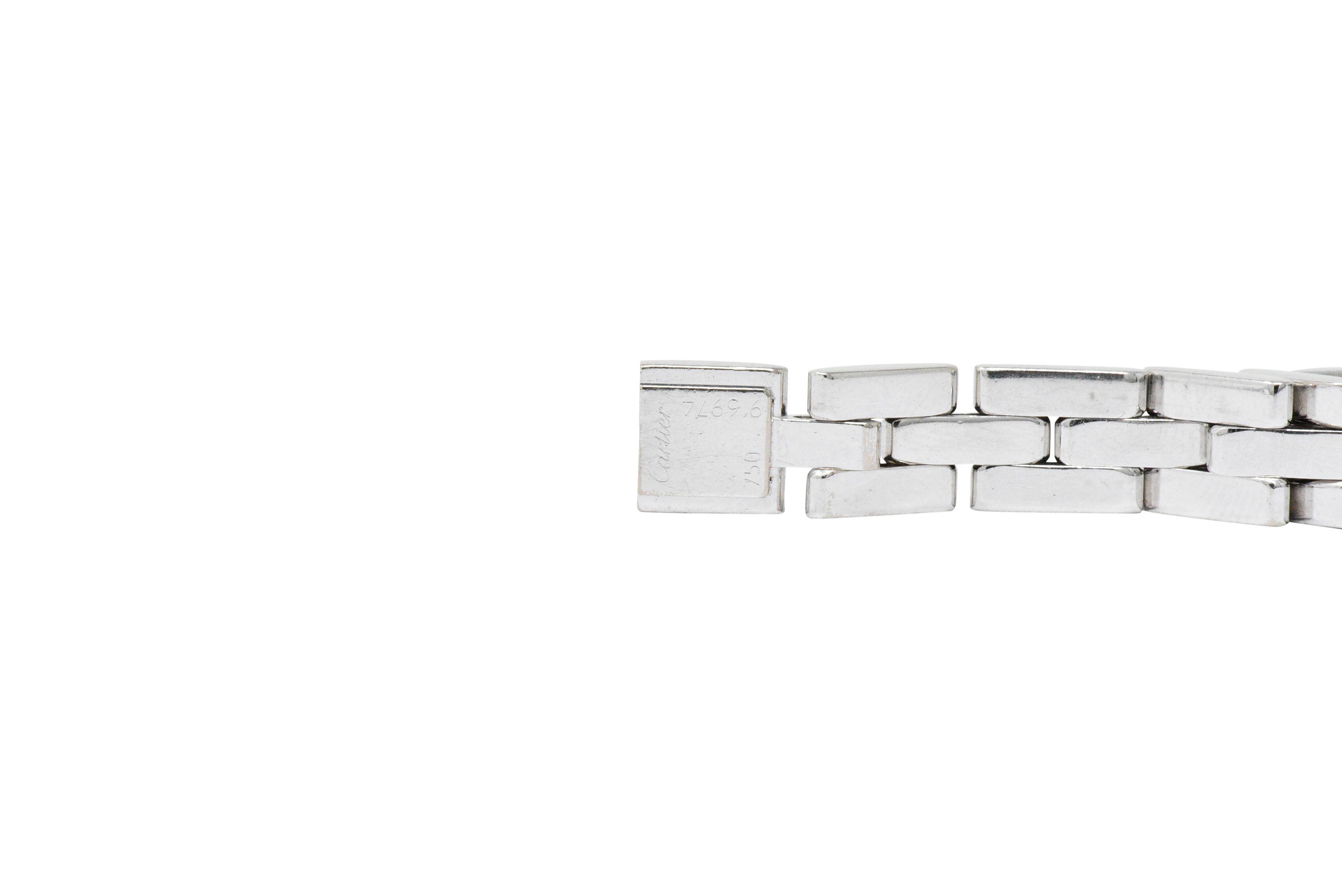 Cartier Maillon Panthere 18 Karat White Gold Unisex Link Bracelet 2