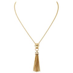 Cartier Contemporary Panthere Panther Diamond Pendant Necklace Yellow Gold 2000s