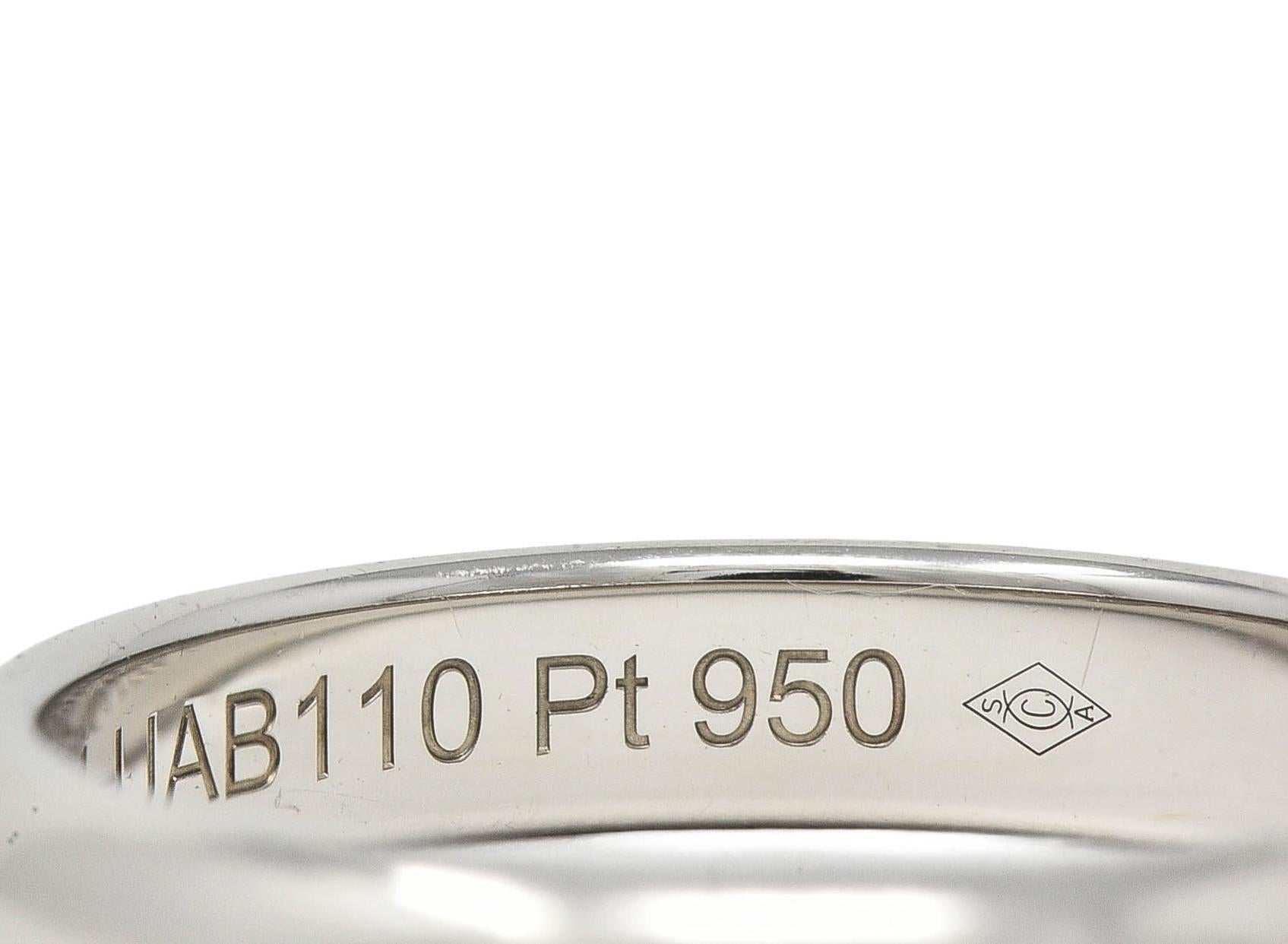 Cartier Contemporary Platinum 1895 Unisex Wedding Band Ring For Sale 2