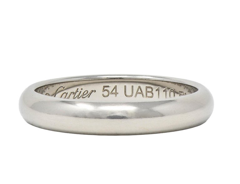 Anneau d'alliance unisexe en platine 1895 de Cartier Contemporary