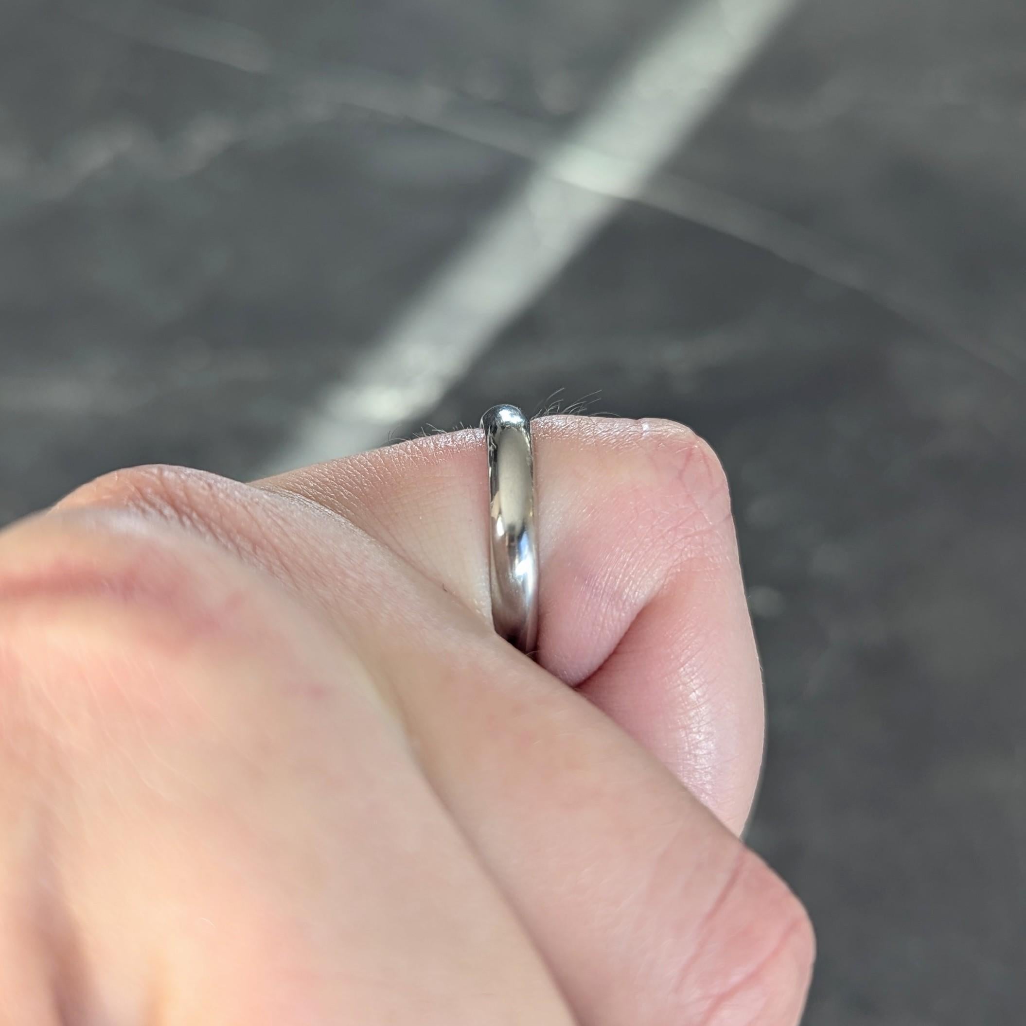 Cartier Contemporary Platinum 1895 Unisex Wedding Band Ring For Sale 6
