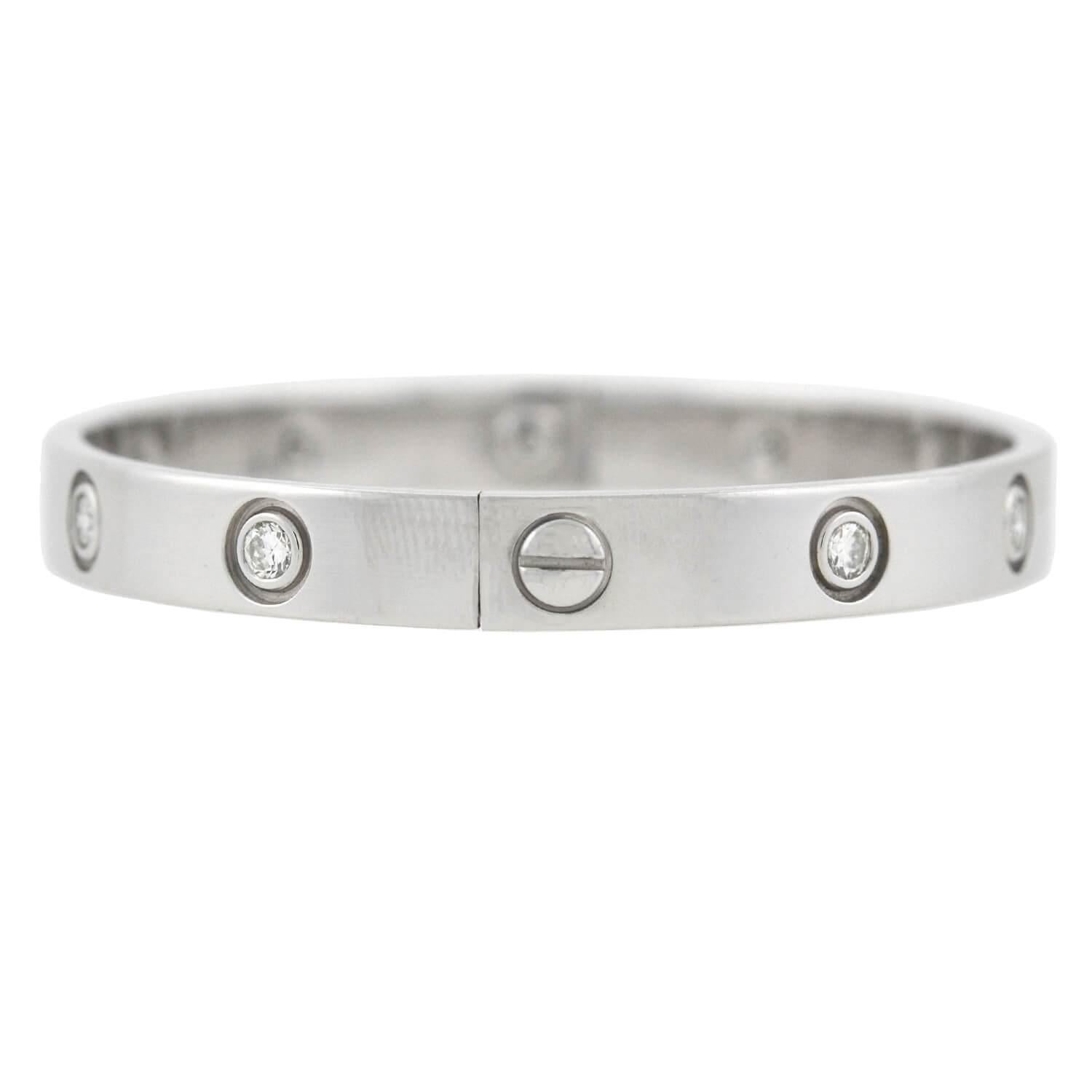 cartier love bracelet white gold