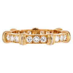 Cartier Contessa Eternity Band Ring 18K White Gold and 18K Yellow Gold and 18K