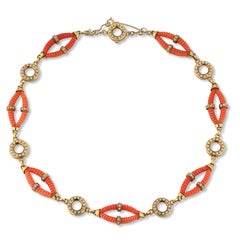 Cartier Coral & Diamond Necklace