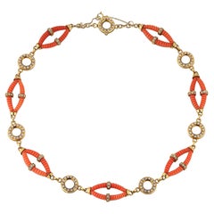 Cartier Coral & Diamond Necklace