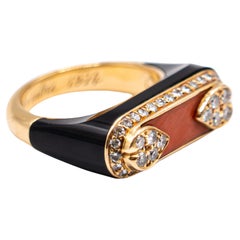 Cartier Coral Diamonds Onyx Ring