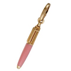 Retro Cartier Coral Gold Pen Pendant/Charm
