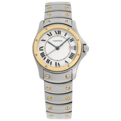 Cartier Cougar 1551 Yellow Gold & Stainless Steel Ivory dial 30mm Quartz watch