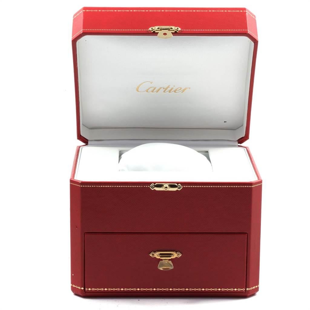Cartier Cougar 18 Karat Yellow Gold Blue Dial Unisex Watch 11651 For Sale 7