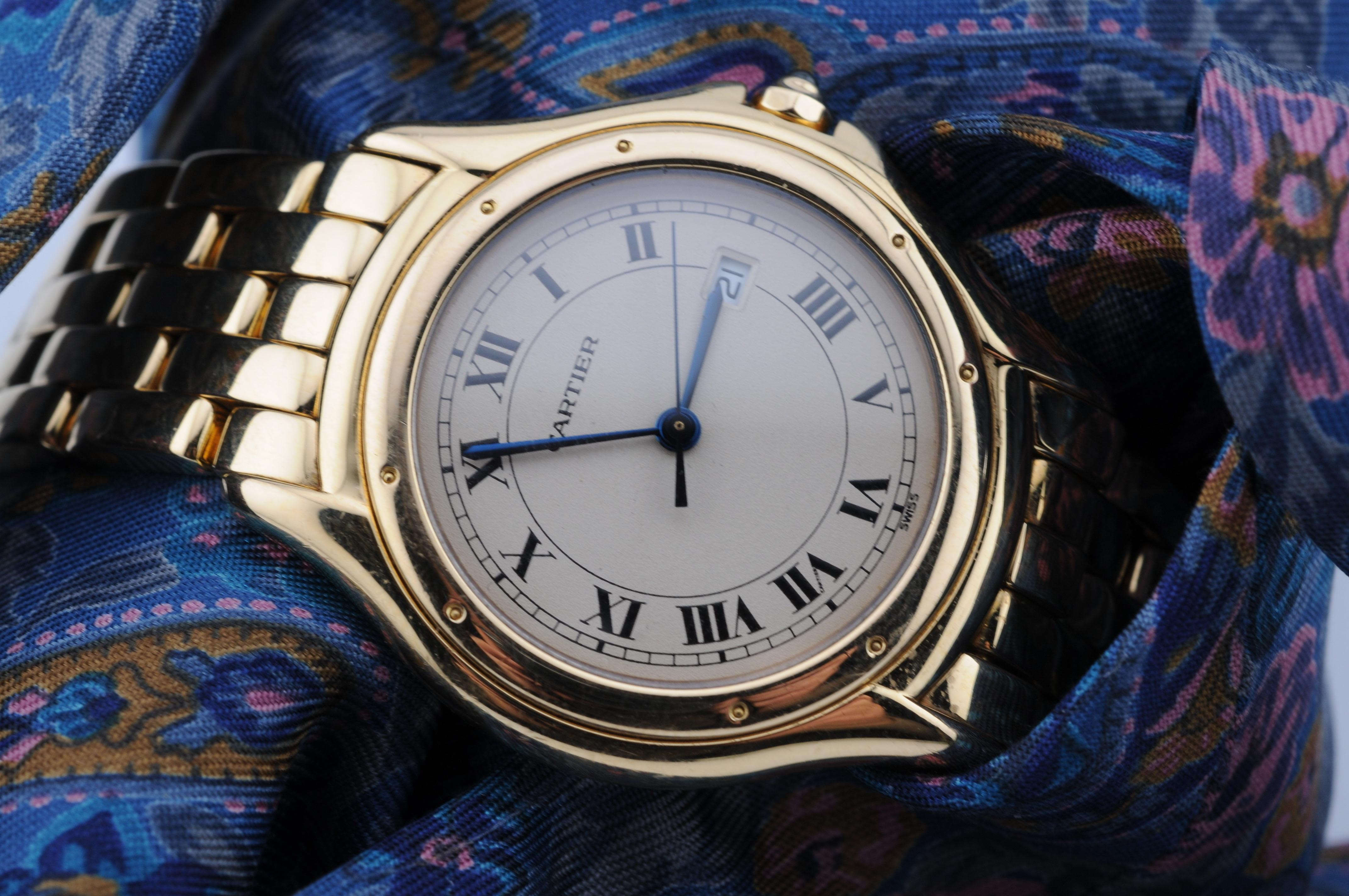 Aesthetic Movement Cartier Cougar 18K Yellow Gold – Ref. 887904 For Sale