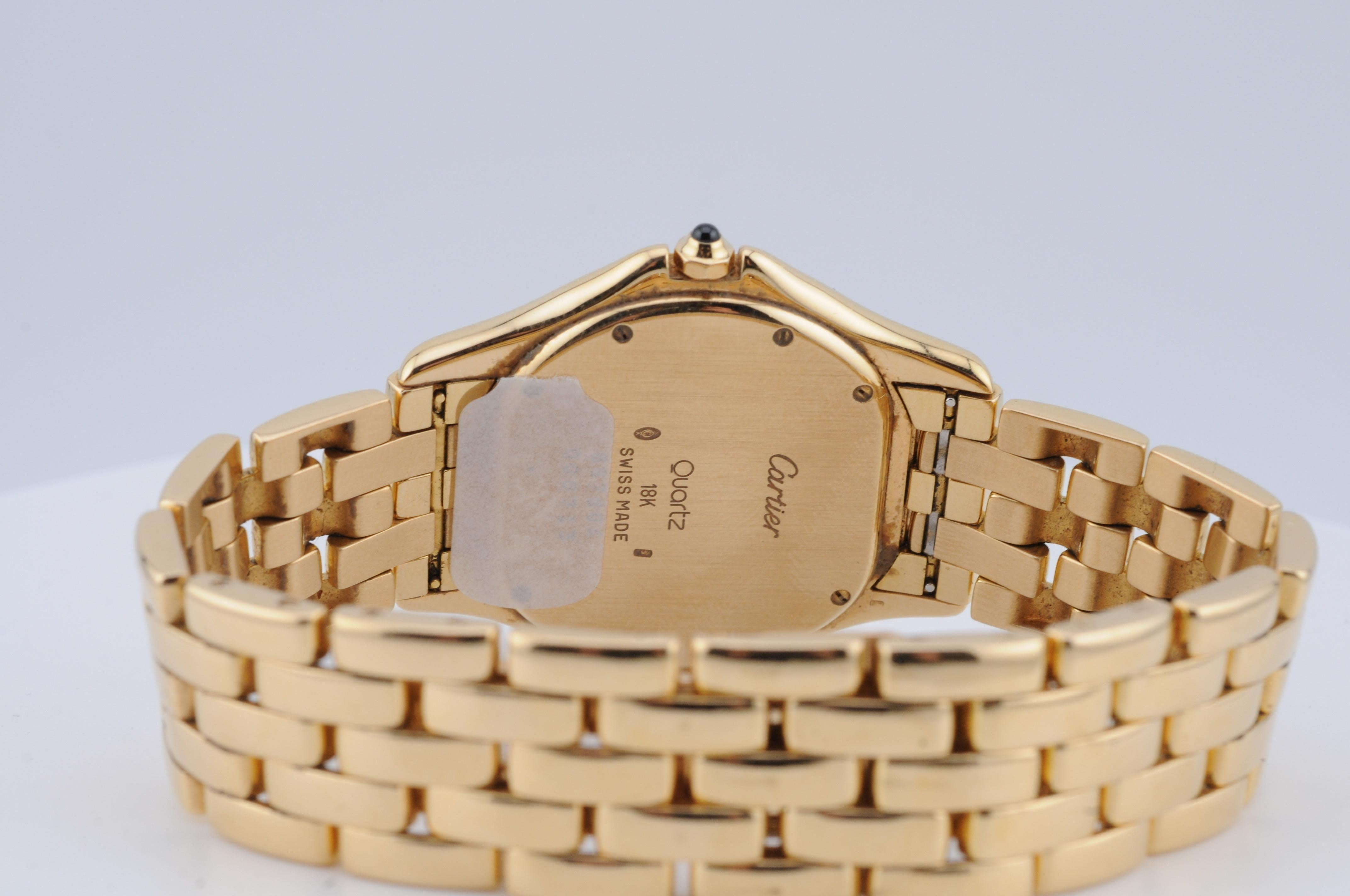 Women's or Men's Cartier Cougar 18K Yellow Gold – Ref. 887904 For Sale