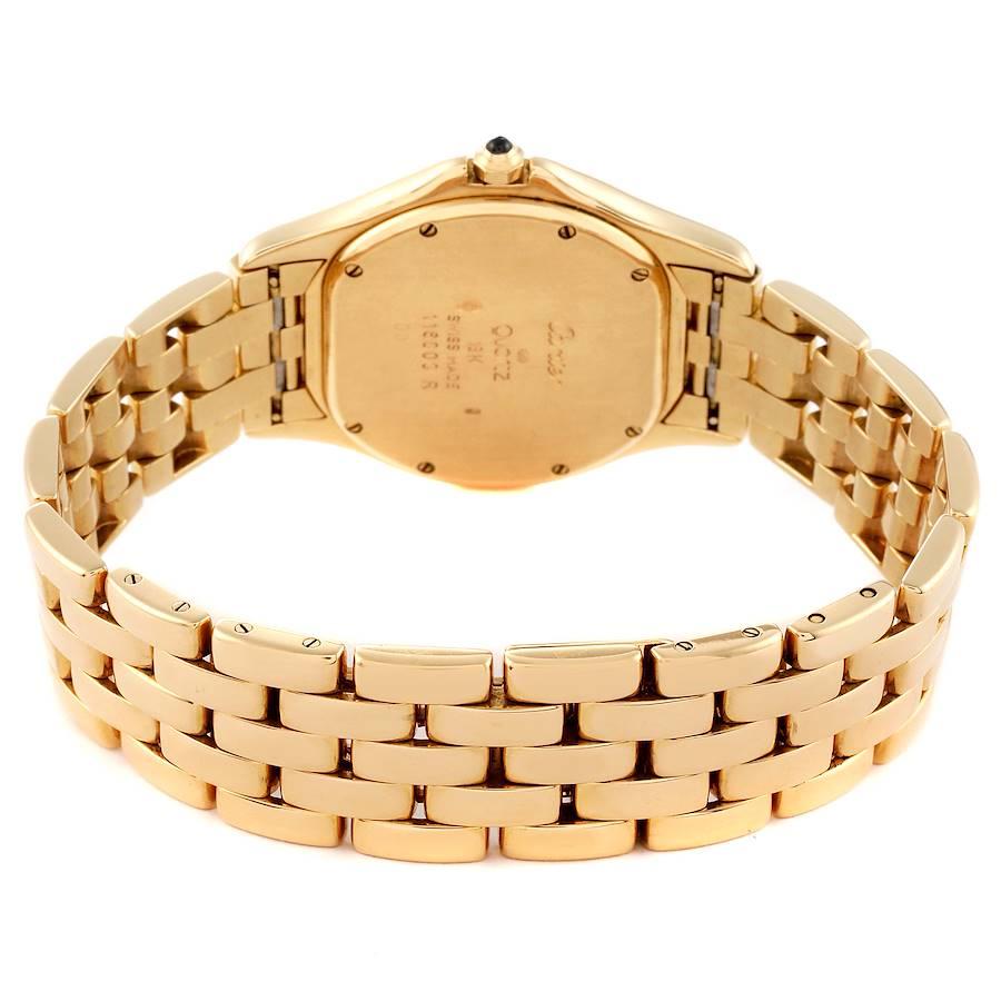 Cartier Cougar 18k Yellow Gold Silver Dial Ladies Watch 116000R For Sale 2