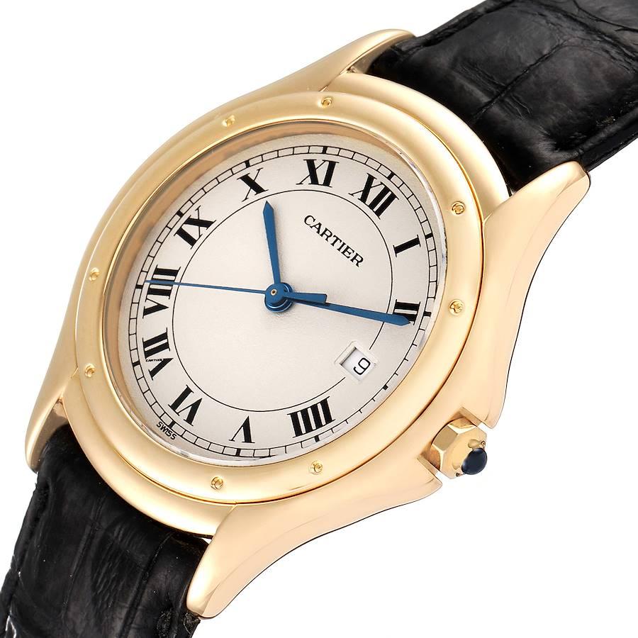 Cartier Cougar 18K Yellow Gold Silver Dial Ladies Watch 887920 1