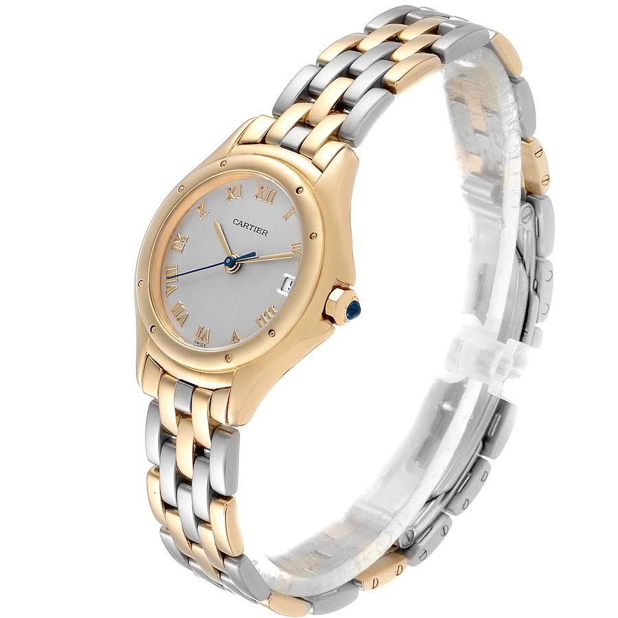 Women's Cartier Cougar 18K Yellow Gold Steel Ladies Watch 117000 For Sale