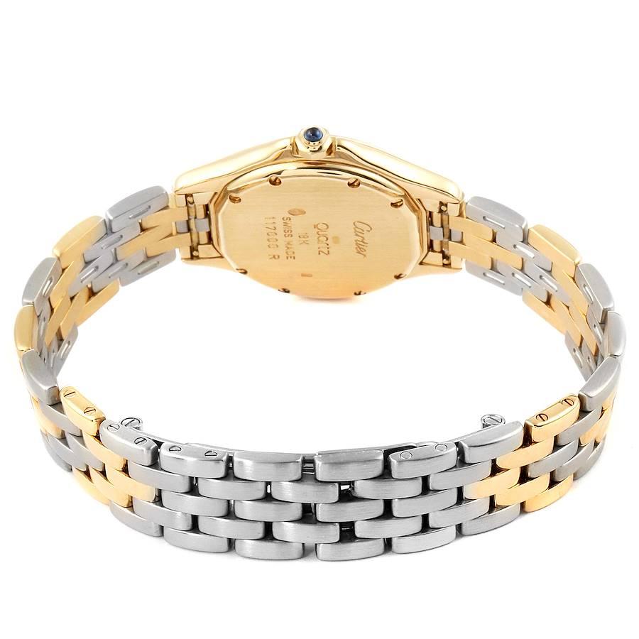 Cartier Cougar 18K Yellow Gold Steel Ladies Watch 117000 For Sale 3