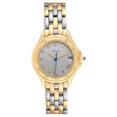 Cartier Cougar 18K Yellow Gold Steel Ladies Watch 117000