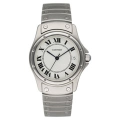 Cartier Montre Cougar 1920/1 à cadran blanc en acier pour hommes