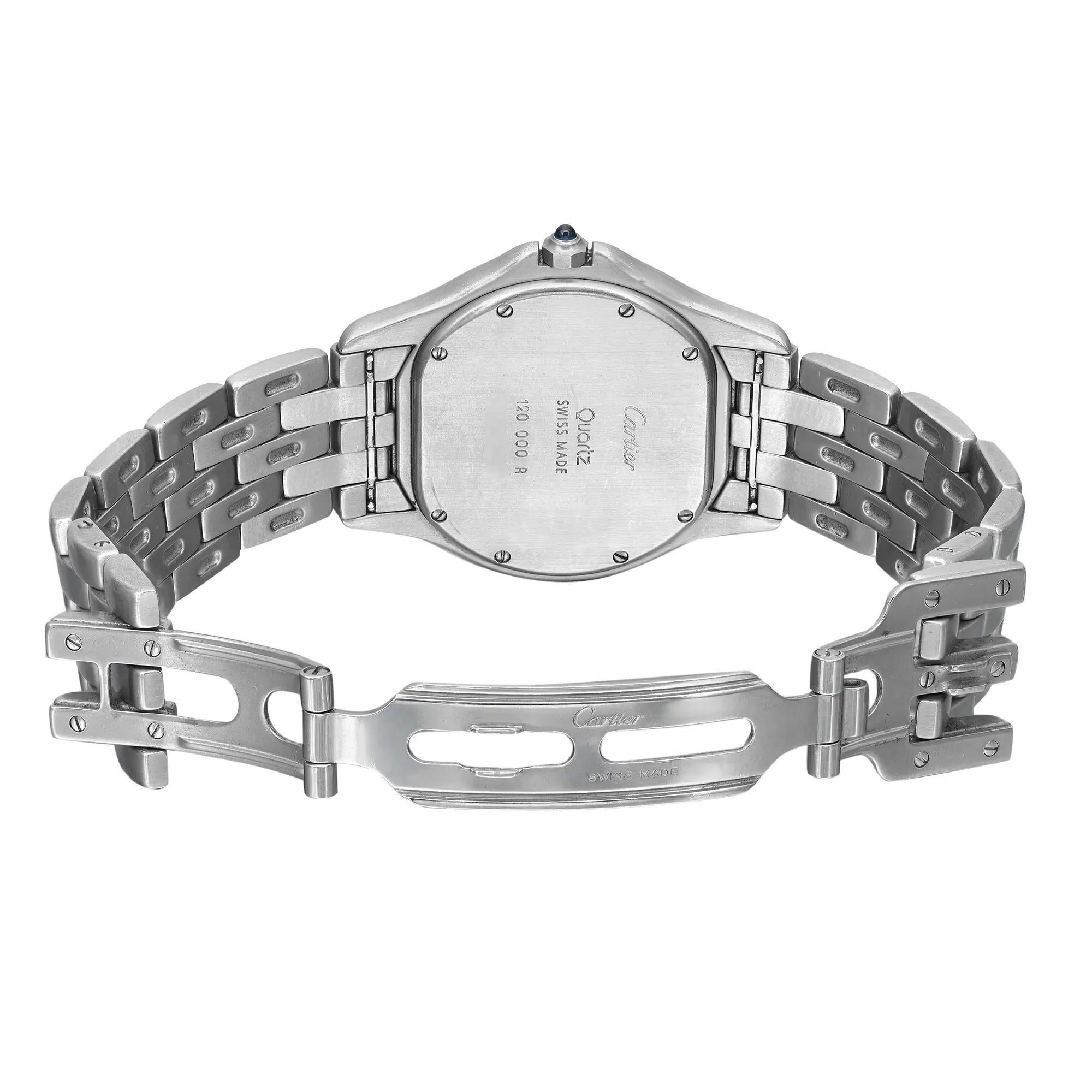 Cartier Cougar 33mm Stahl-Silber-Zifferblatt Quarz Unisex-Uhr W35002F5 2