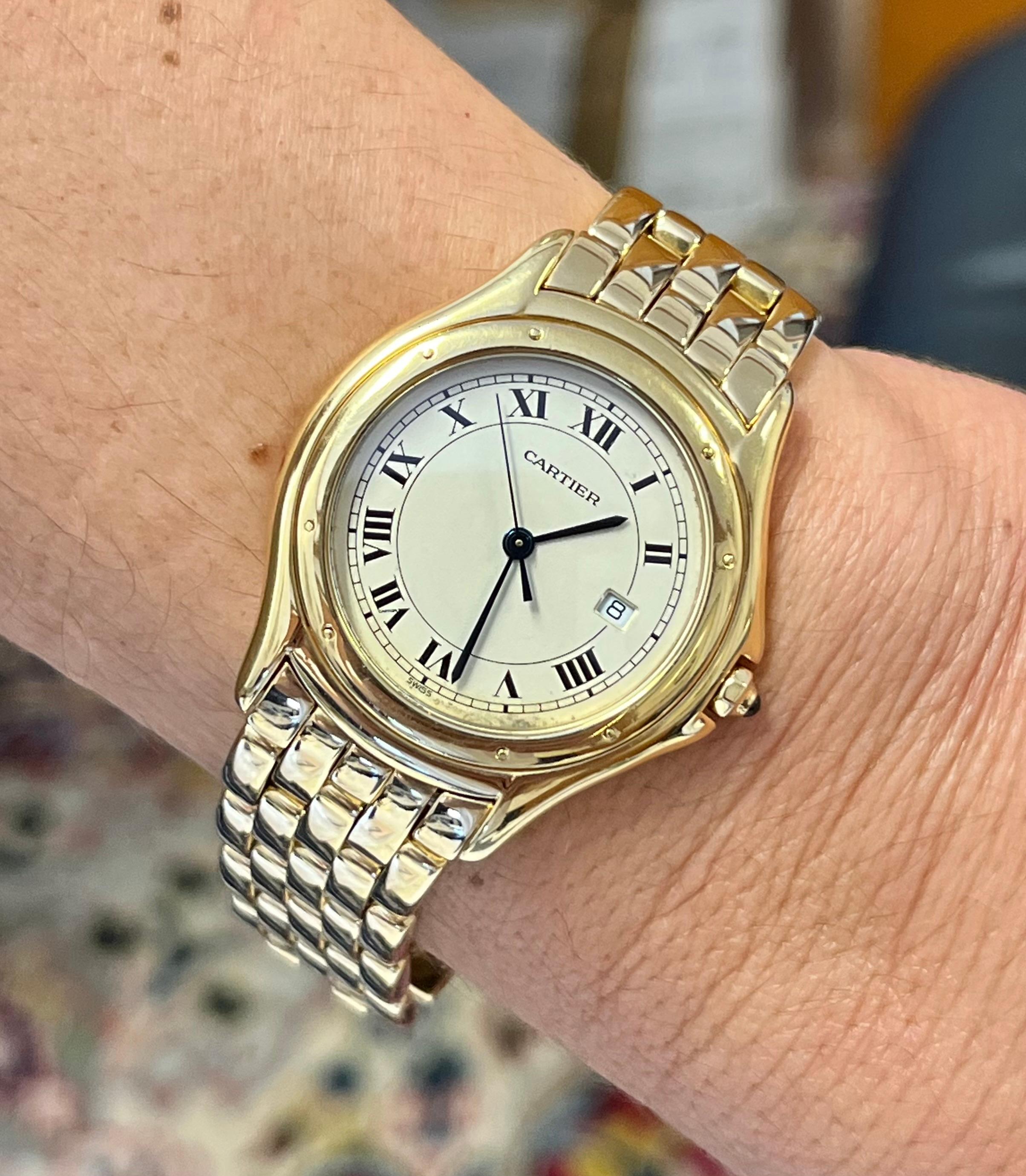 Cartier Cougar 887904 in 18K Yellow Gold Midsize Unisex Watch 3