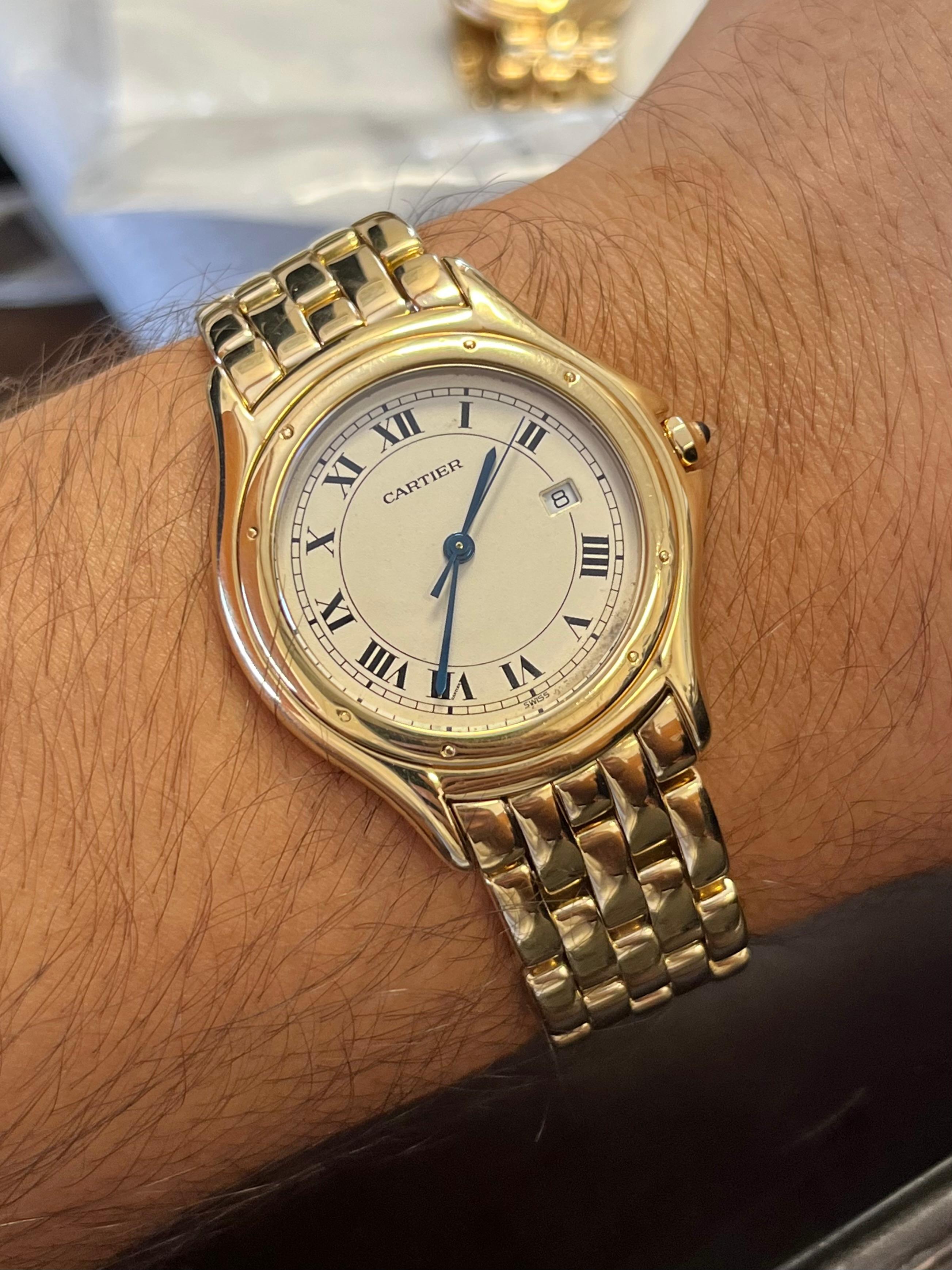 Cartier Cougar 887904 in 18K Yellow Gold Midsize Unisex Watch 4