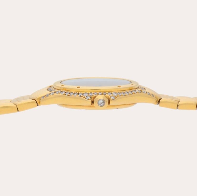 Reloj de pulsera Cartier Cougar A amarillo y engastado con diamantes con brazalete en Bueno estado para la venta en Rugby, England