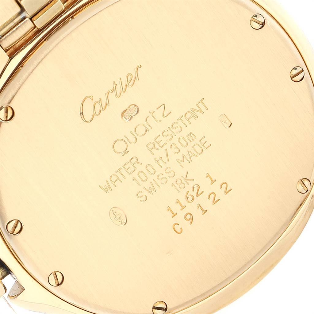 Cartier Cougar Chronograph Yellow Gold Black Dial Unisex Watch 1162 3