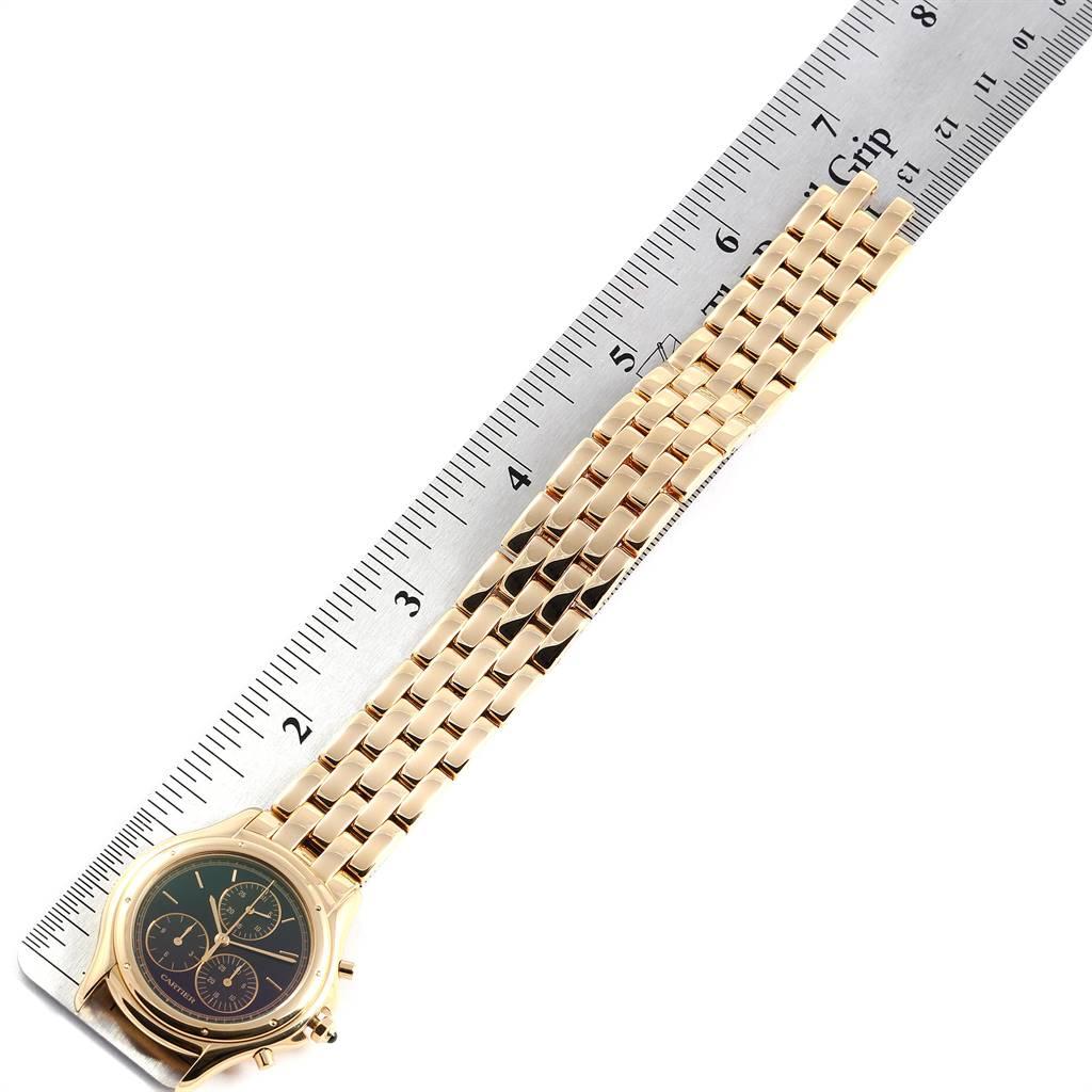 Cartier Cougar Chronograph Yellow Gold Black Dial Unisex Watch 1162 5