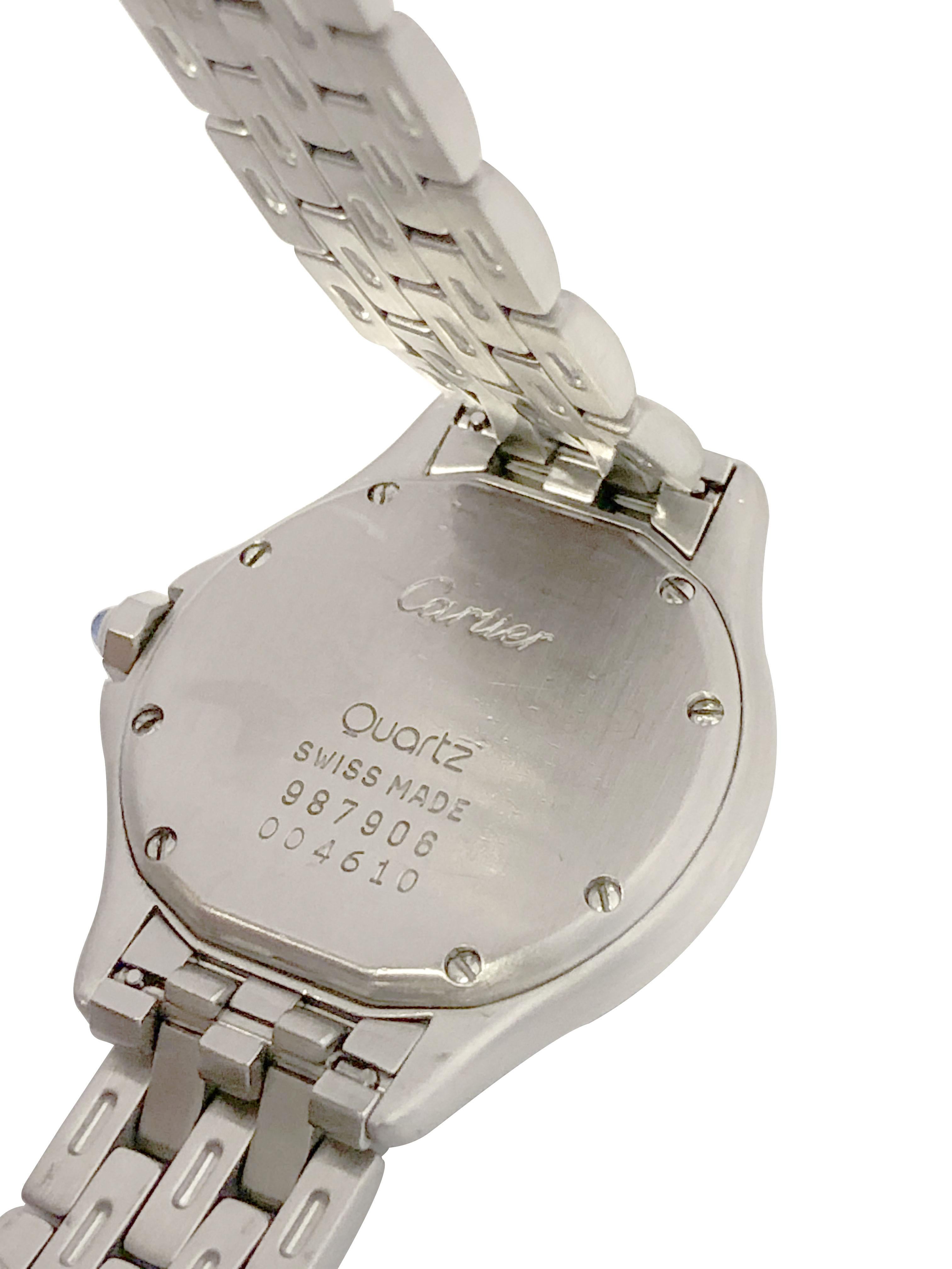 Cartier Cougar Damen Stahl-Armbanduhr im Zustand „Hervorragend“ im Angebot in Chicago, IL