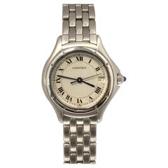 Orologio da polso Cartier Cougar da donna in acciaio