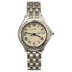 Vintage Cartier Cougar Ladies Steel Wrist Watch