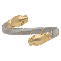 Cartier Cougar Panthere 18 Kt. Yellow Gold Steel Bracelet