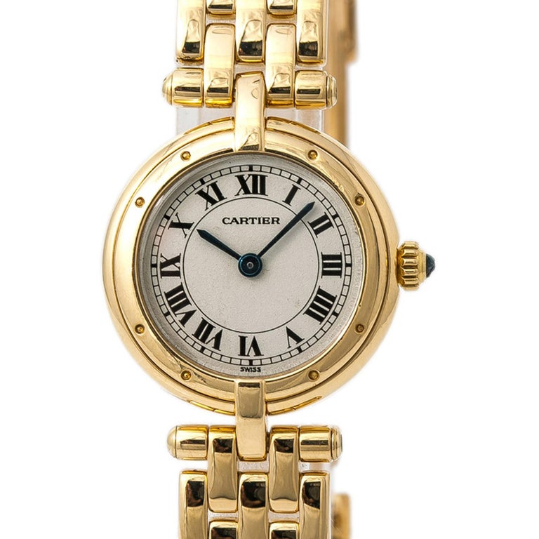 Cartier Cougar Panthere 866920 Womens Quartz Watch Cream Dial 18 Karat ...