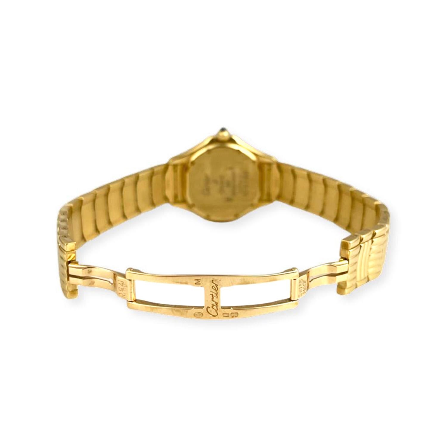 Modern Cartier Cougar Panthere in 18k Yellow Gold Watch