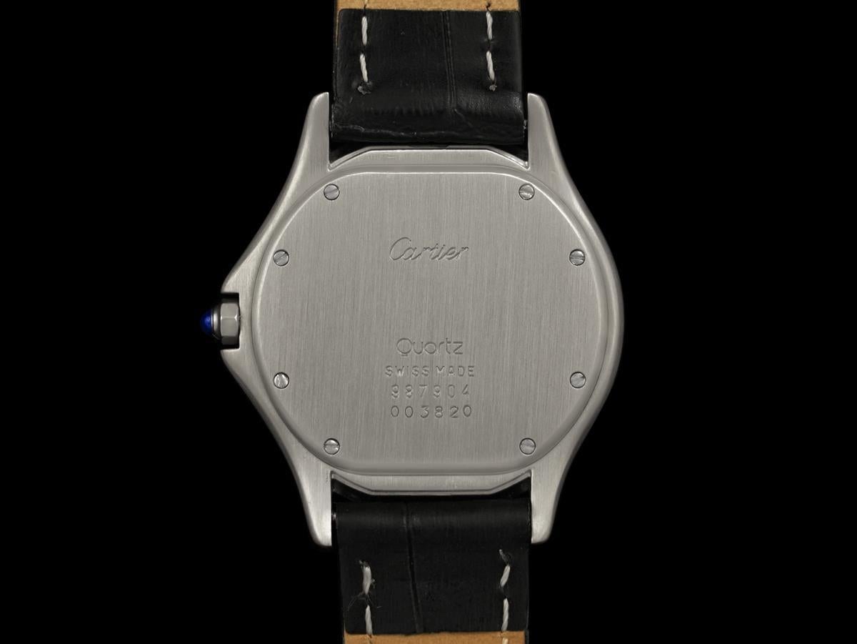 Cartier Cougar Panthere Herren Unisex Quarzuhr mit Datum - Edelstahl im Angebot 3