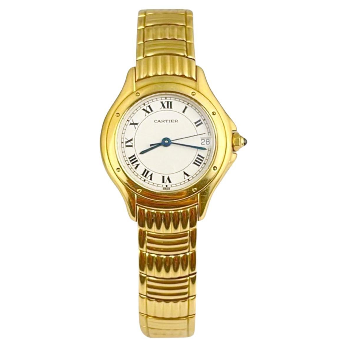 Cartier Cougar Panthere in 18k Yellow Gold Watch