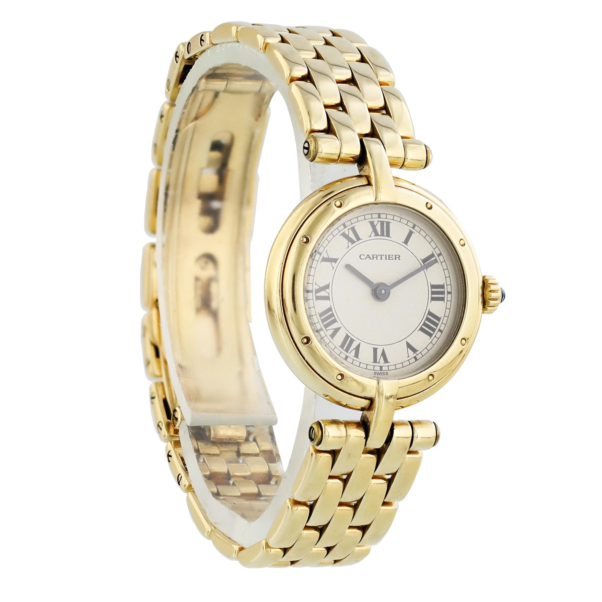 Cartier Cougar Panthere Yellow Gold Ladies Watch In Excellent Condition In New York, NY