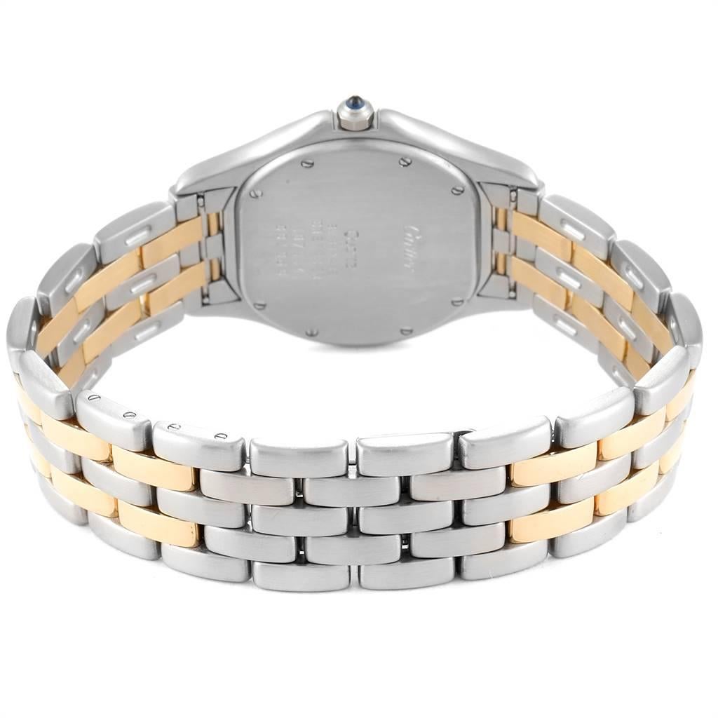 Cartier Cougar Steel 18 Karat Yellow Gold Unisex Watch W35006B6 For Sale 4