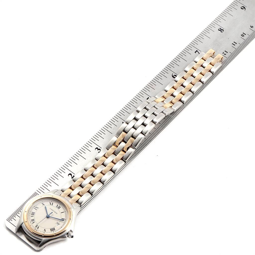Cartier Cougar Steel 18 Karat Yellow Gold Unisex Watch W35006B6 For Sale 5