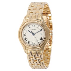 Cartier: Gelbgold Damenuhr Cartier Cougar W25013B9