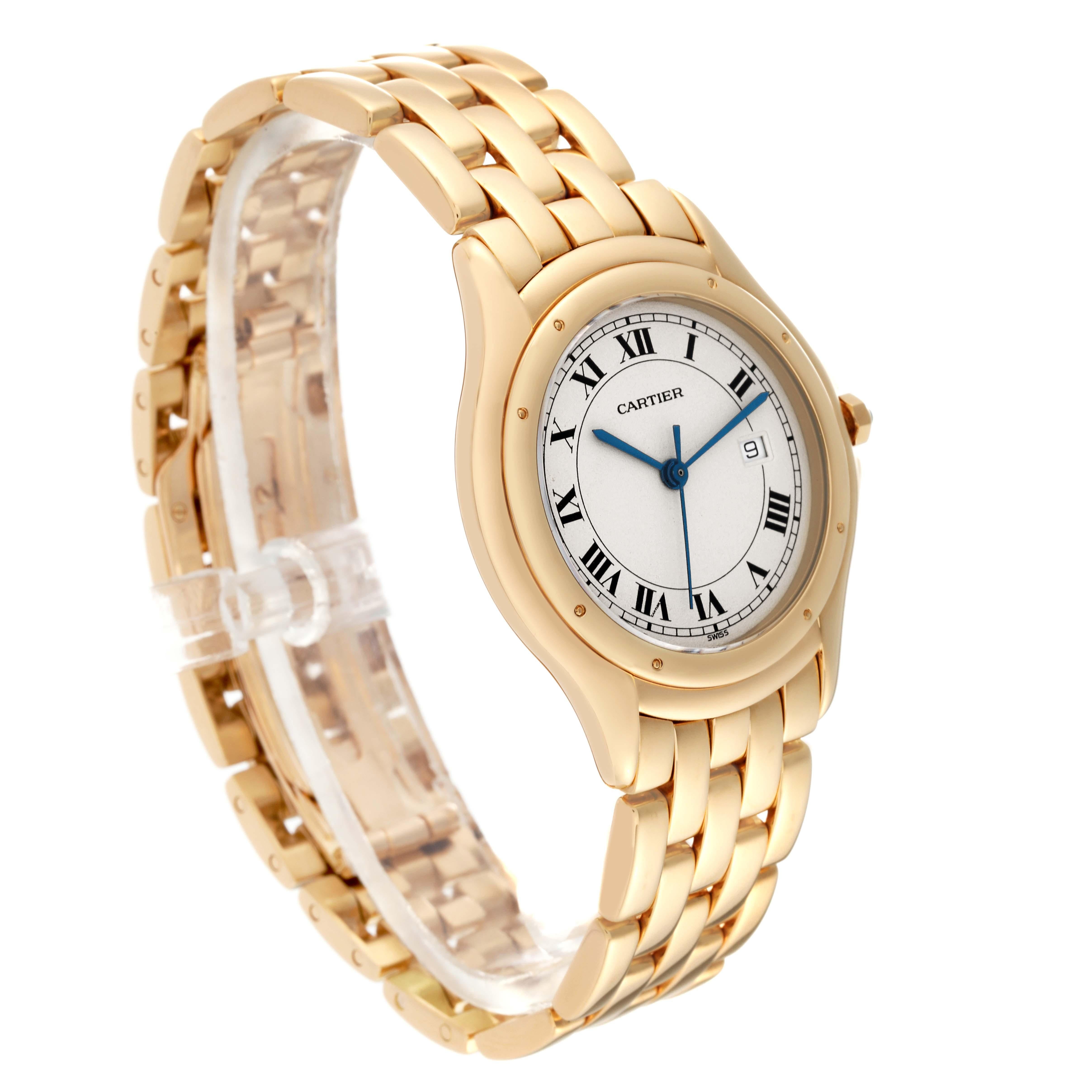 Cartier Cougar Yellow Gold Silver Dial Ladies Watch 887904 For Sale 2