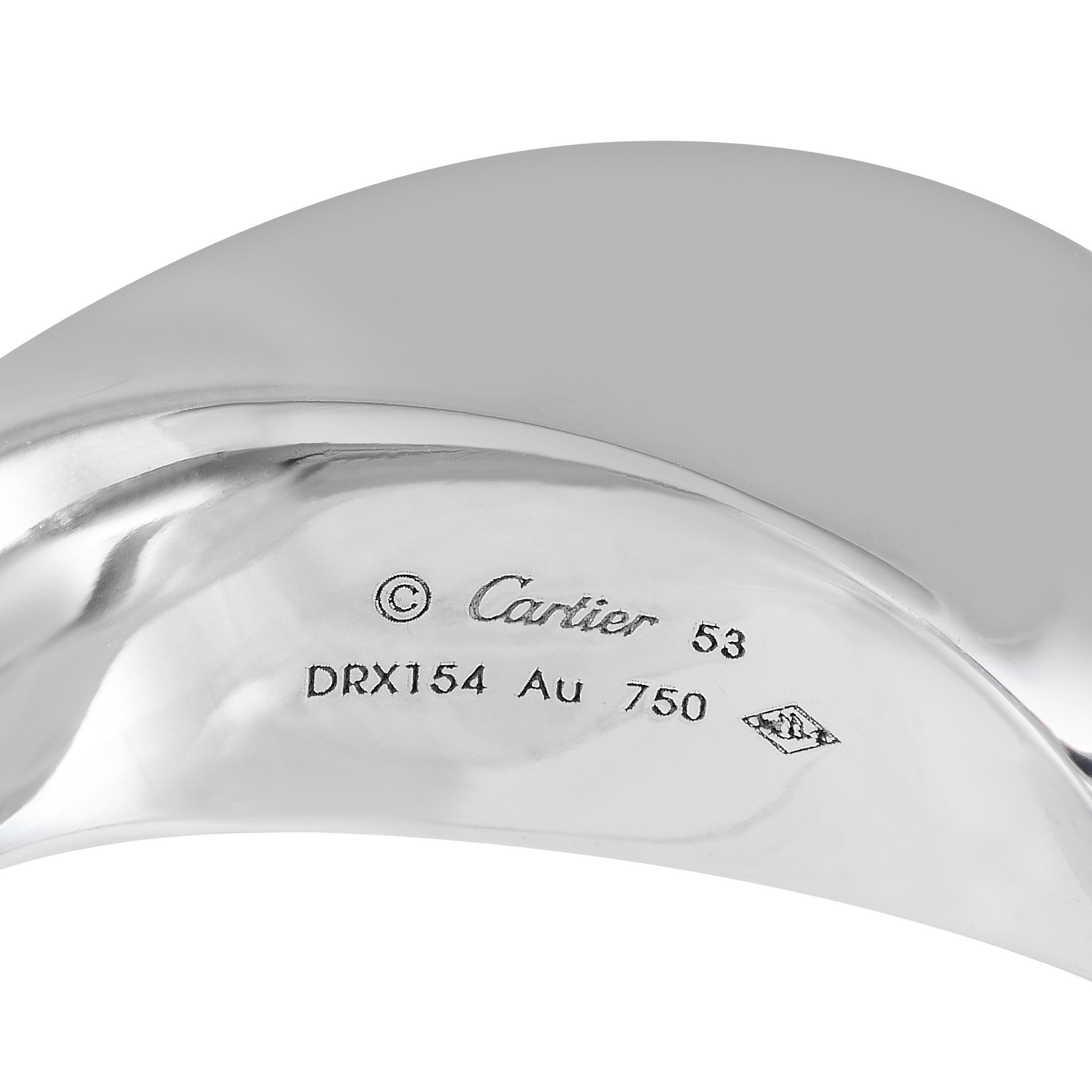 Cartier Coup d'clat 18K Weißgold 1,04 Karat Diamantring im Zustand „Hervorragend“ in Southampton, PA