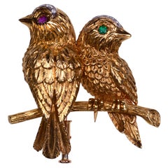 Cartier "Couple Inséparable" Birds Brooch