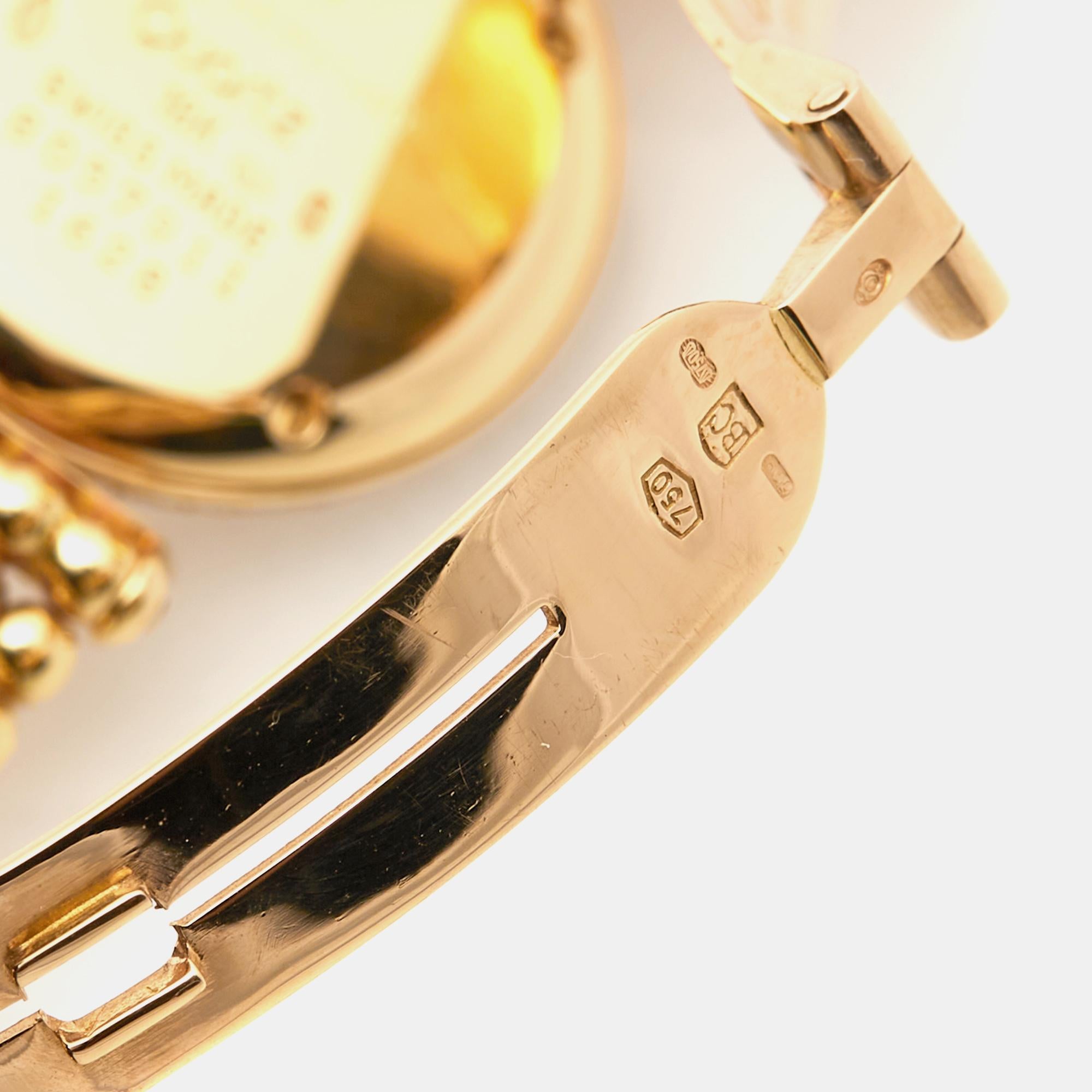 Cartier Cream 18k Yellow Gold Diamond Colisee 1628 Women's Wristwatch 24 mm 2