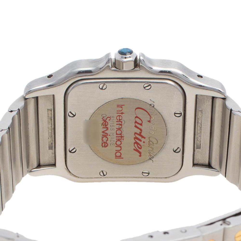 Women's Cartier Cream 18K Yellow Gold Santos De Cartier Women Wristwatch 29 mm