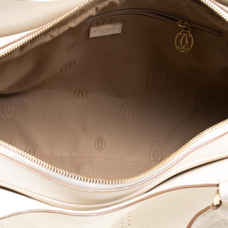 Cartier Cream Leather Marcello de Cartier Bag 2