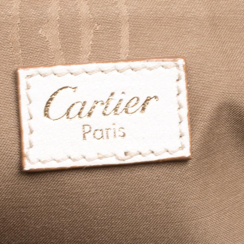 Beige Cartier Cream Leather Marcello de Cartier Bag