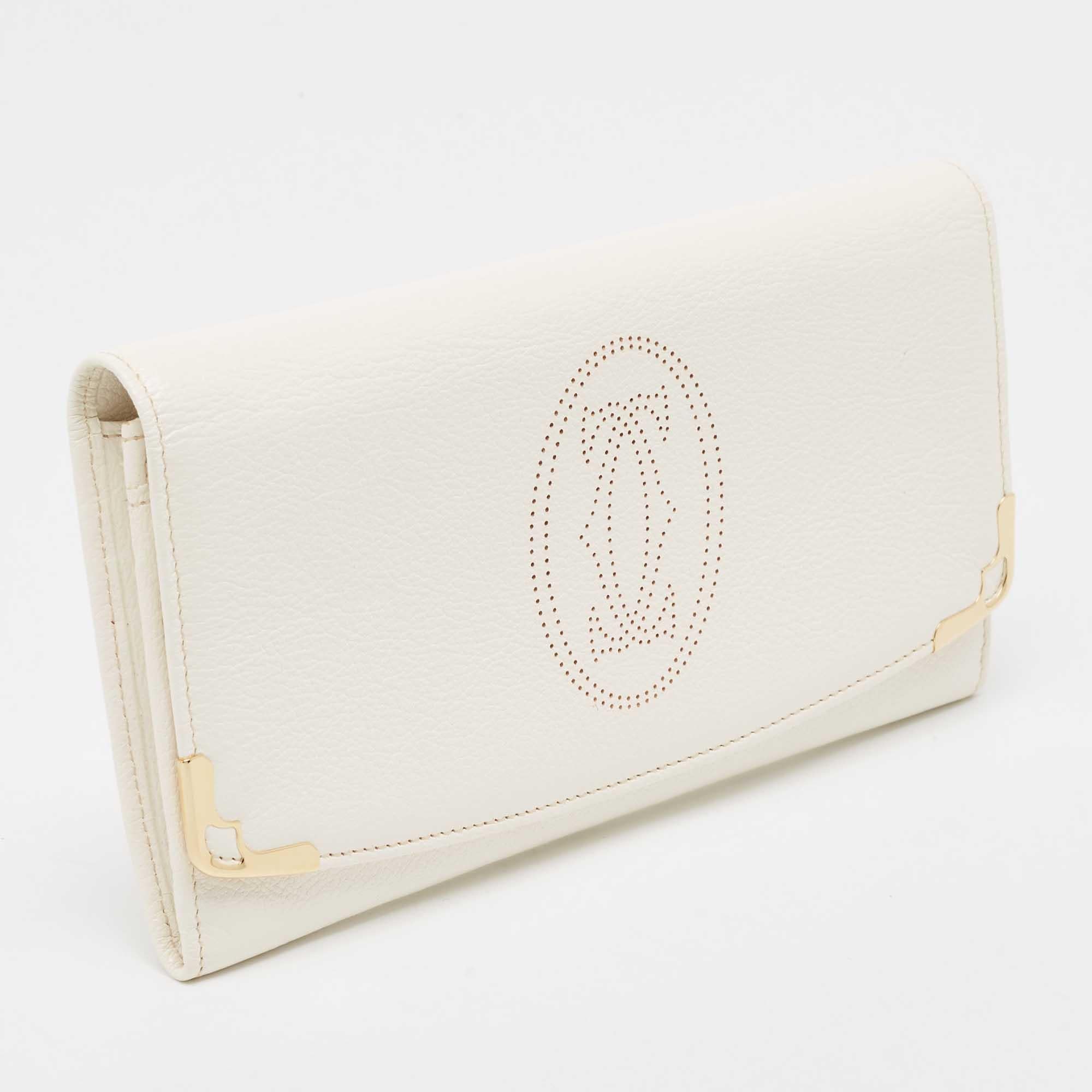 Cartier Cream Leather Marcello de Cartier Flap Wallet 2