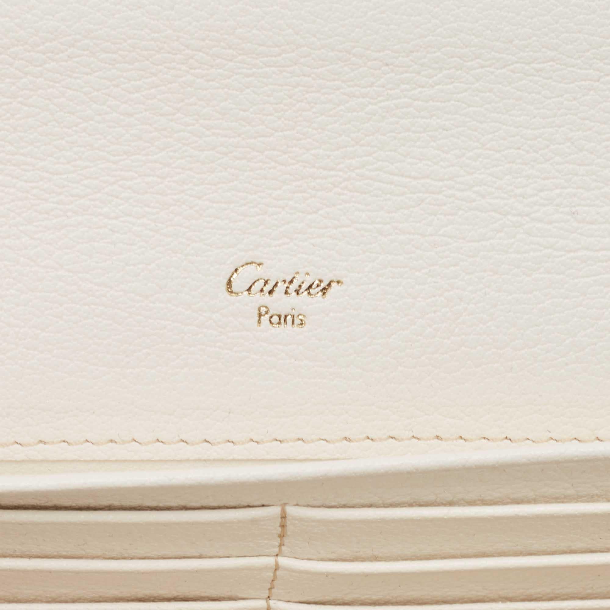 Cartier Cream Leather Marcello de Cartier Flap Wallet 4